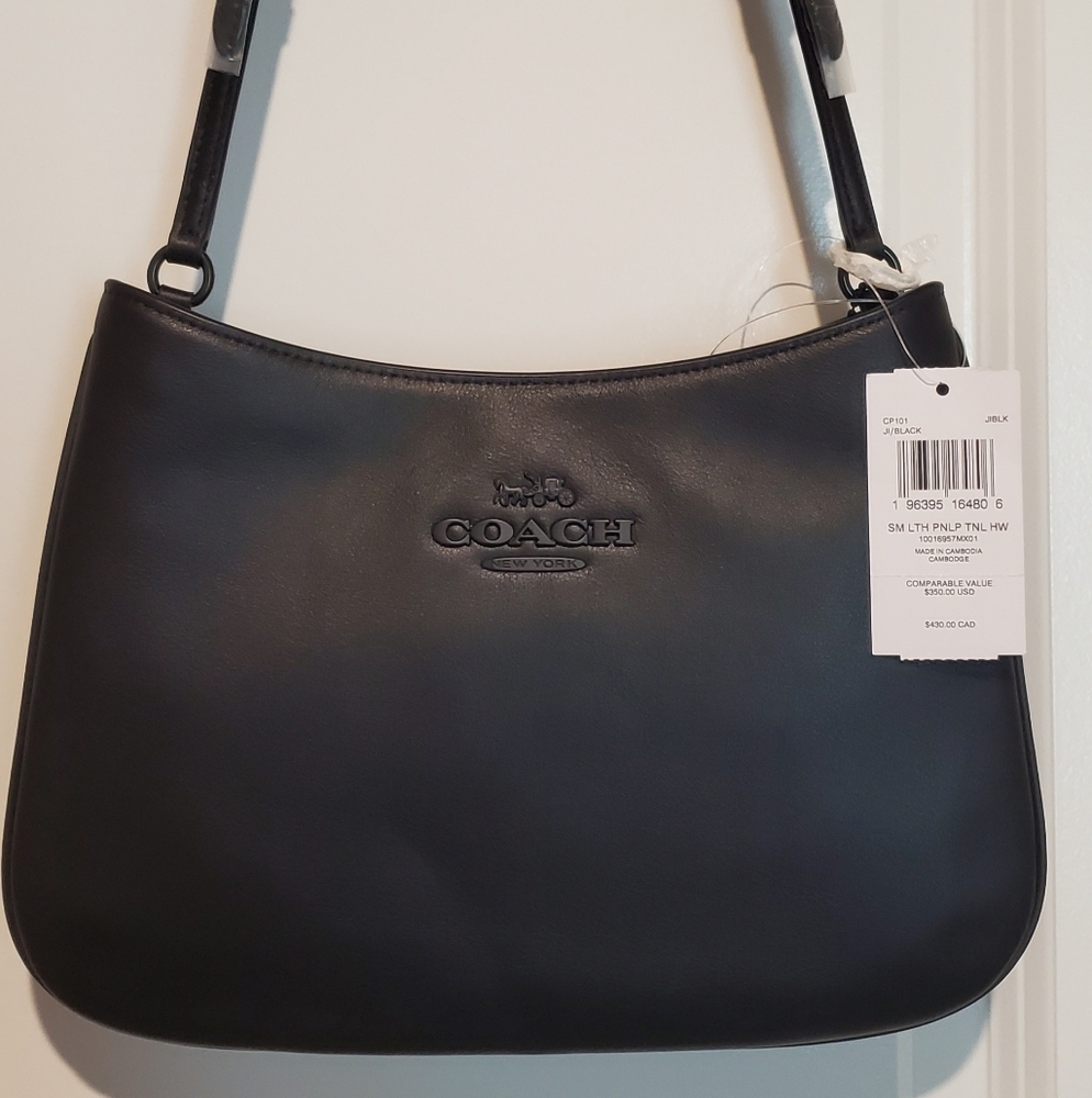 NWT Coach Black Leather Penelope Shoulder Bag